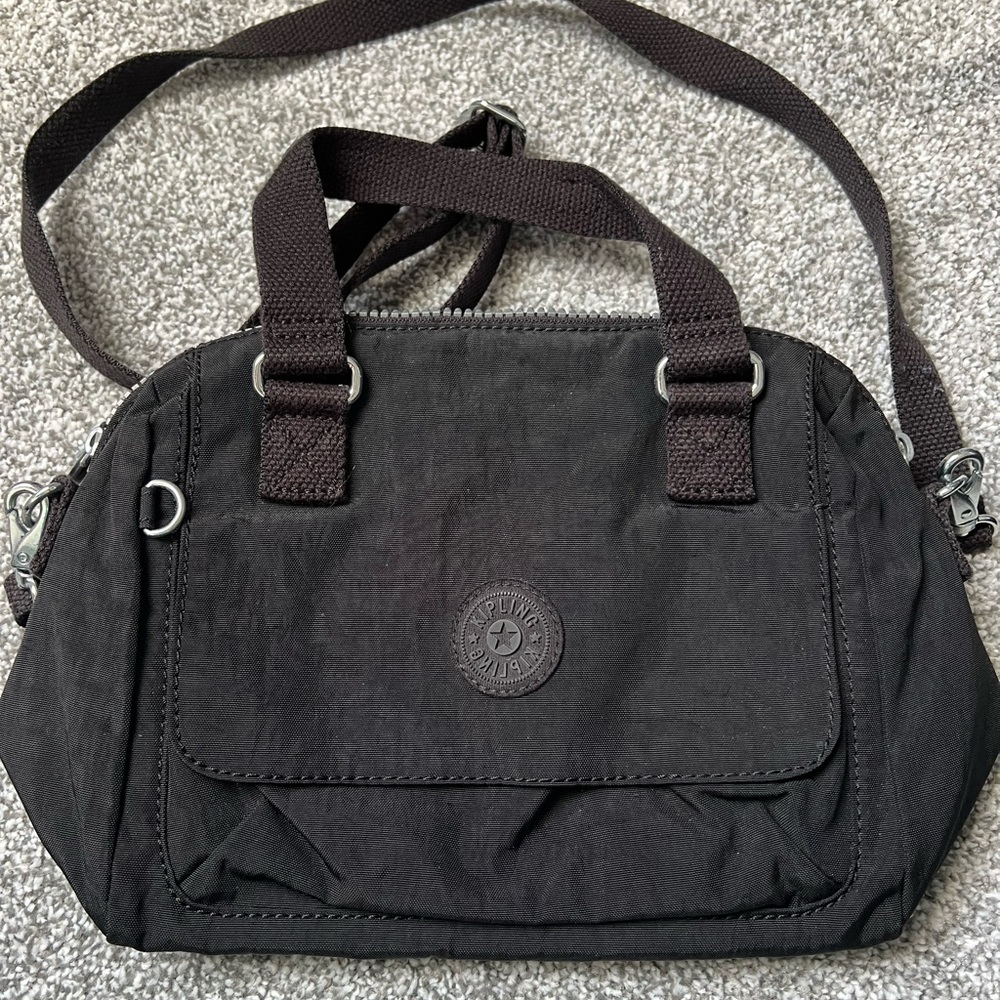 Kipling Black Nylon Convertible Crossbody Bag